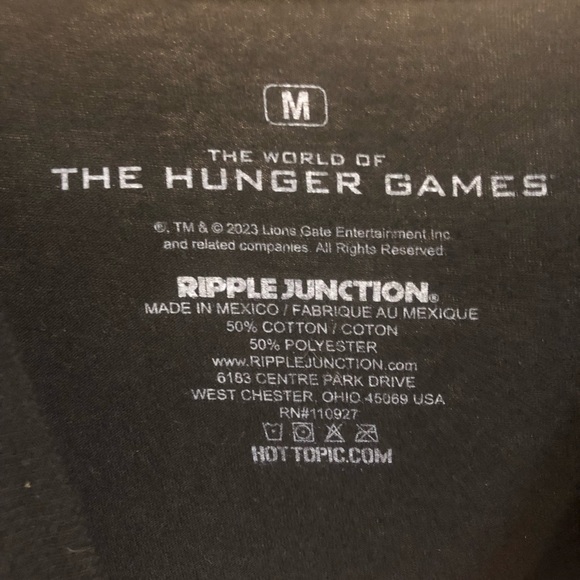 The Hunger Games Katniss Everdeen Monochrome Boyfriend Fit Girls T-Shirt - Picture 4 of 5